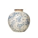 thumbnail image 3 of Jarrón Creative Co-Op DF2720, terracota, floral, azul, 20 cm, 3 of 7