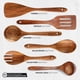 thumbnail image 5 of Juego de cucharas de madera Zulay Kitchen extra grandes de madera de teca, 6 piezas, 5 of 9