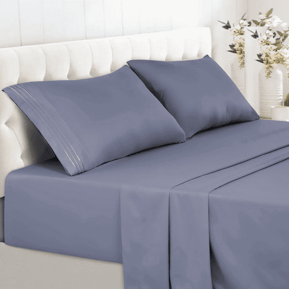 Sabanas Gris Plaza King Varios Tonos 1800 Hotel Luxury Ultra Soft