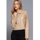 thumbnail image 2 of Chaqueta Saronite Cuero Sintético Taupe Mujer, 2 of 5