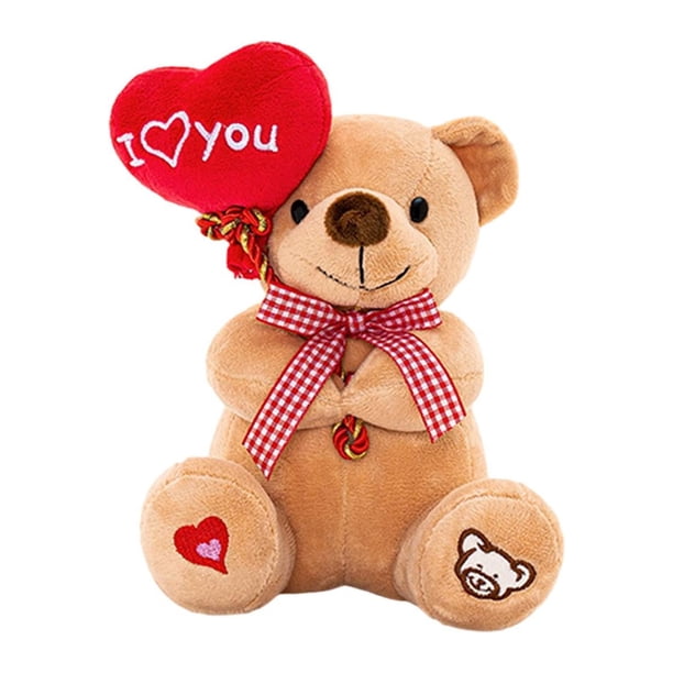 Precioso Oso De Peluche, Regalos Del Día De San Valentín Para Novia, Niños, Regalos Navideños, Color Beige