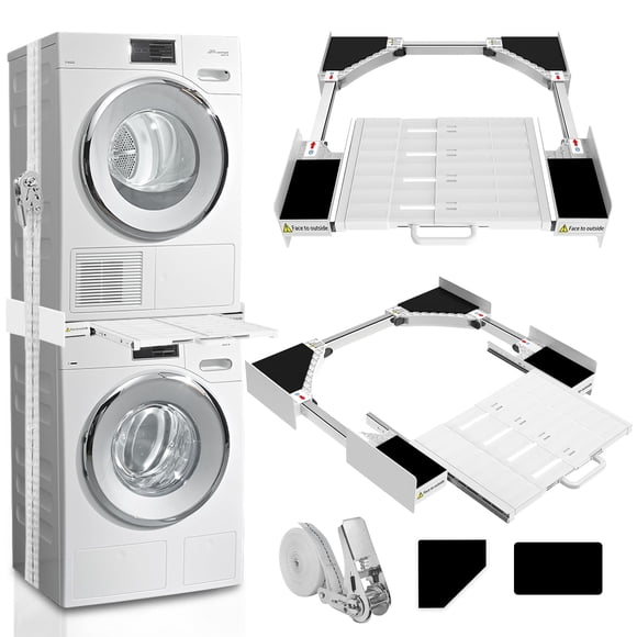 Kit de apilamiento para lavadora/secadora Kiss Core Universal con placa deslizante