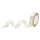 thumbnail image 1 of Cinta Ancha de Satén con Bordes de Oro Ribete de Tela Grosgrain para Envolver Regalos Ramo de Boda Blanco Crema 3/4 Pulgada x 25 Yardas, 1 of 7