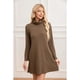 thumbnail image 2 of Sweater Mini Vestido Corto Tejido Mujer Cuello Alto Doble 2001, 2 of 3