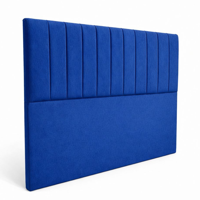 Respaldo 2 Plazas Lineal - Felpa Azul Lore | Diseño Tubular Moderno