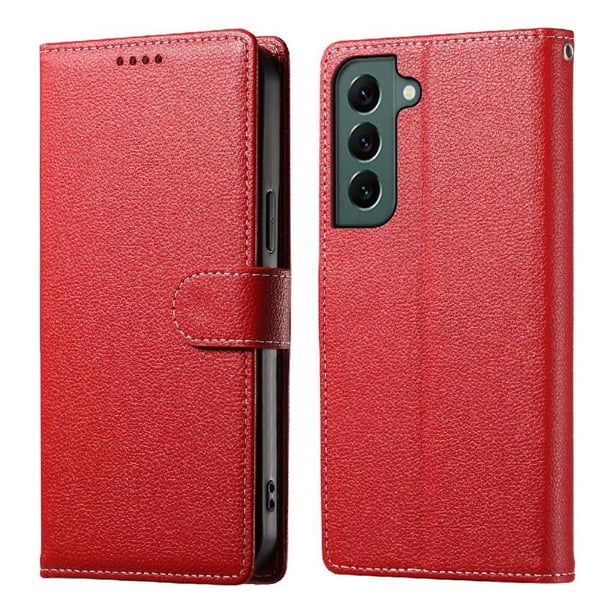 Funda para FOXDOCK Samsung Galaxy S22 – Cuero Premium, 3 ranuras para tarjetas, Protección contra impactos