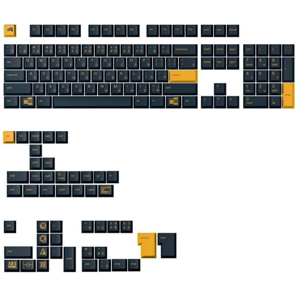 Keycaps Glorious GPBT Mecha Charged Blue PBT Letras JP