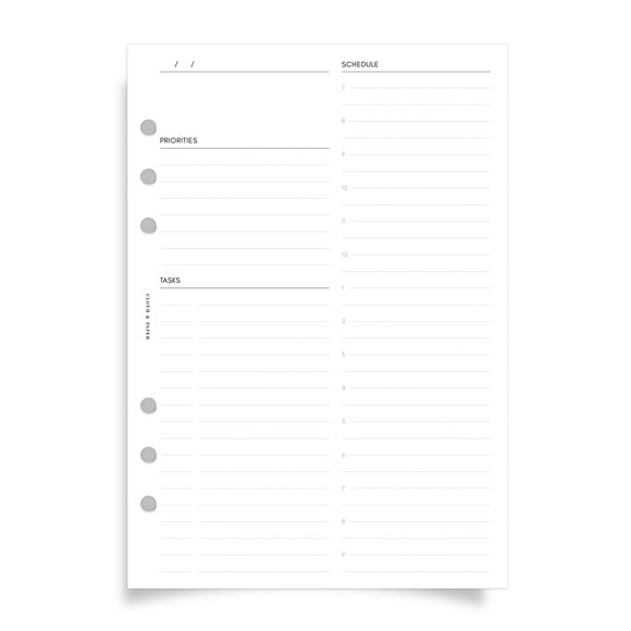 Insertos para Planificador A5 Cloth & Paper, 90 páginas, sin fecha