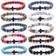 thumbnail image 1 of Pulsera HYHONEY Cruz con Piedra Natural - Set de 10 piezas, 1 of 5