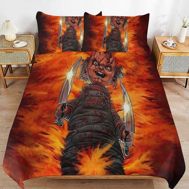 Bride of Chucky Bedding Set Duvet Cover Comfortable and Lightweight Cartoon Bedding3 Piece (case)