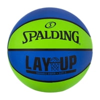 Spalding - Minijuego De Baloncesto Para Exteriores, Color Azul/Verde, 22 Cm