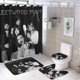 thumbnail image 1 of Fleetwood Mac-theme 4-Piece Shower Curtain Set with Rugs, Waterproof Bathroom Decor Set Includes Bath Mat, U-Shaped Rug, Toilet Lid Cover and Curtain with Hooks, 1 of 6