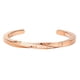thumbnail image 2 of Nunca te rindas Twist Open Bangle Mujeres Hombres Pareja Joyas Oro rosa, 2 of 5