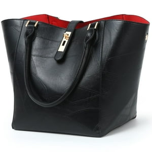 Bolso De Mano Sqlp, Tamaño Grande, Para Mujer, De Diseño, Color Negro