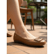 thumbnail image 1 of Ballerina Casual Detalle Cuadrado Extra Acolchado Ambar, 1 of 3