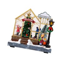 Magideal - Escena Navideña, Casa Iluminada, Decoración En Miniatura, Estatua De Jardín De Hadas, Artesanía Decorativa, Musical Para Dormitorio, Sala De Estar