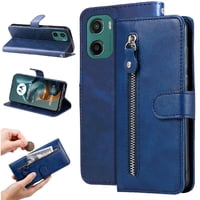 Gangxun - Funda Con Cremallera Para Motorola Moto G05, Carcasa Cartera De Cuero Pu Con Soporte Y Tarjetero