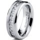thumbnail image 3 of Anillo matrimonial para hombre de titanio de 8 mm con circonias cúbicas, 3 of 3