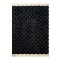 Genérico - Alfombra 150 X 200 Jacquard Decorativa Color Negro 3