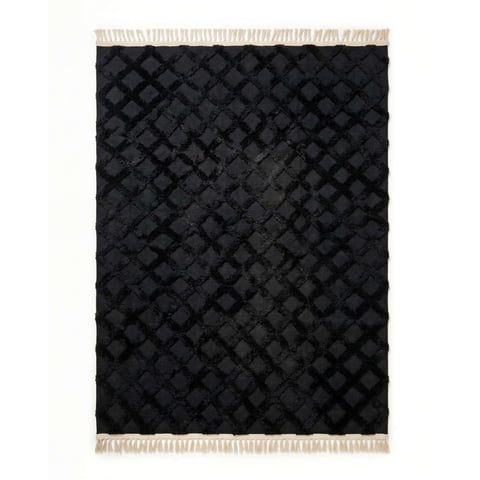 Genérico - Alfombra Jacquard 200 X 240 Decorativa Color Negro 3