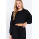 thumbnail image 1 of Saronite Suéter Básico Hacci de Punto, Informal, con Mangas Largas Estilo Dolman, Negro (para Mujer), 1 of 3