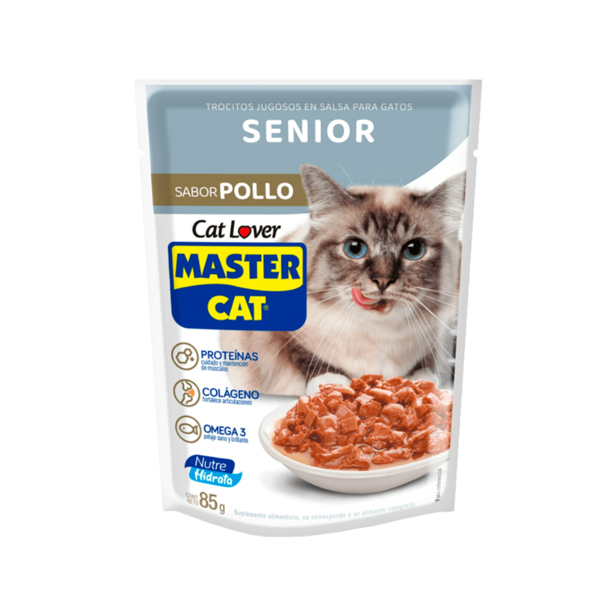 Sobres De Alimento Húmedo Master Cat Senior 20 Un.
