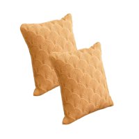 Genérico - Set De 2 Fundas De Cojin Serie Abanico 45X45 Cm Naranja
