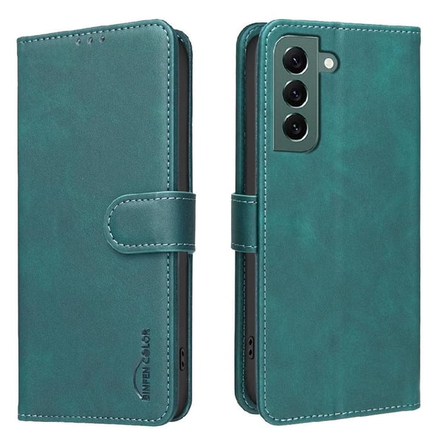 Funda Billetera para Samsung Galaxy S21 Protección RFID y Soporte Ajustable Verde