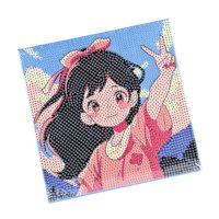 Soleio - Pack X 4 Pintura Diamante Rosa Niña Pelo Negro