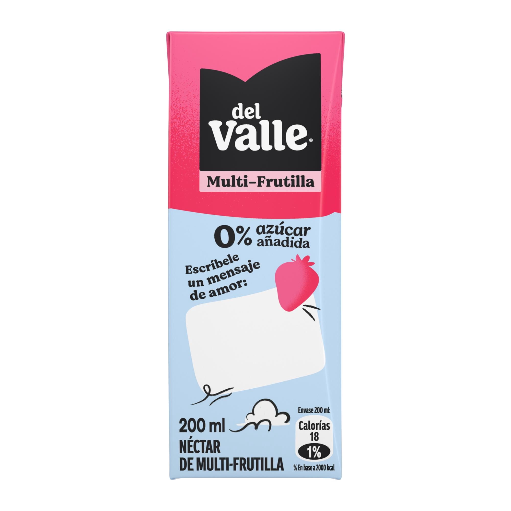 Néctar Multi-frutilla 0% Azúcar Añadida Caja 200 ml Del Valle