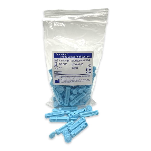 Lancetas One Step 23G 400 con tapa giratoria para diabetes