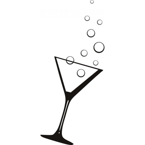 Rienda Libre Graphics - Decomural Cocktail Glass Martini Glass Ws-18503