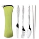 thumbnail image 1 of XmhyTop Juego de 4 Piezas Cubiertos de Cocina de Amarillo Verde con Bolsa de Almacenamiento, Acero Inoxidable, Moderno y Funcional,Estilo A, 1 of 5