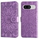 thumbnail image 1 of Funda tipo cartera FOXDOCK para Google Pixel 8 , diseño girasol en relieve, cuero PU, cierre magnético, soporte y tarjetero, 1 of 5