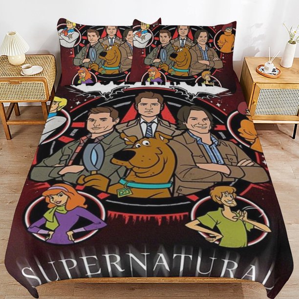 Scooby Doo Comforter Set 3 Pieces Quilt Cover Set Soft Bedding Sets for All Seasons
