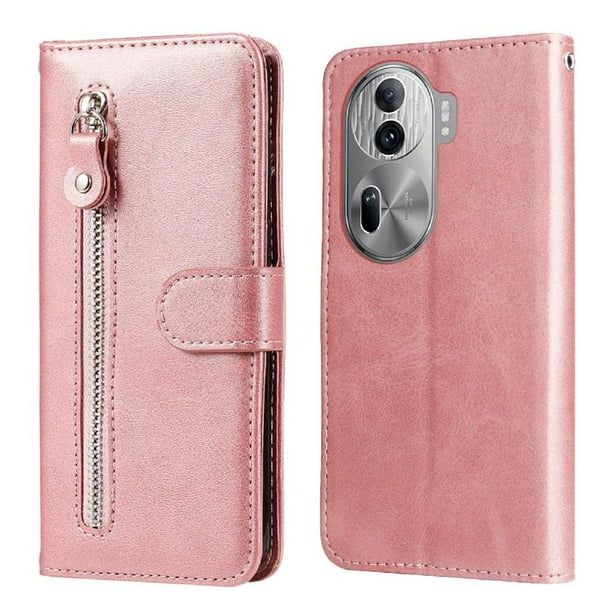 Funda con Cremallera para OPPO Reno 11 Pro 5G, Carcasa Cartera de Cuero PU con Soporte y Tarjetero