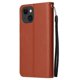 thumbnail image 4 of Funda Cartera para iPhone 15 con Tarjetero, Soporte y Cordón - Protección Marrón, 4 of 5