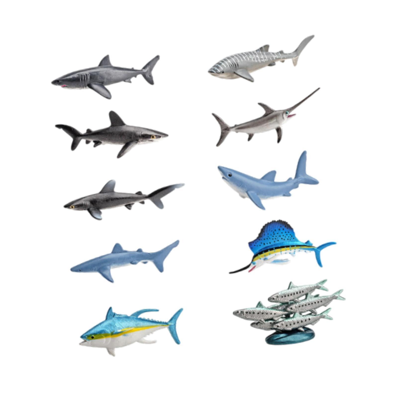 Magideal - 10 Modelos De Animales Marinos, Criaturas Marinas, Juguetes Para Niños Y Niñas, Figuras De Animales Realistas De Simulación, Juguete Para Regalo De Fi