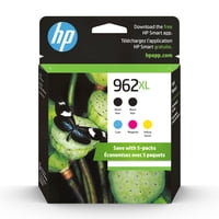 Cartuchos De Tinta Hp 962Xl Negro, Cian, Magenta Y Amarillo (Paquete De 5)