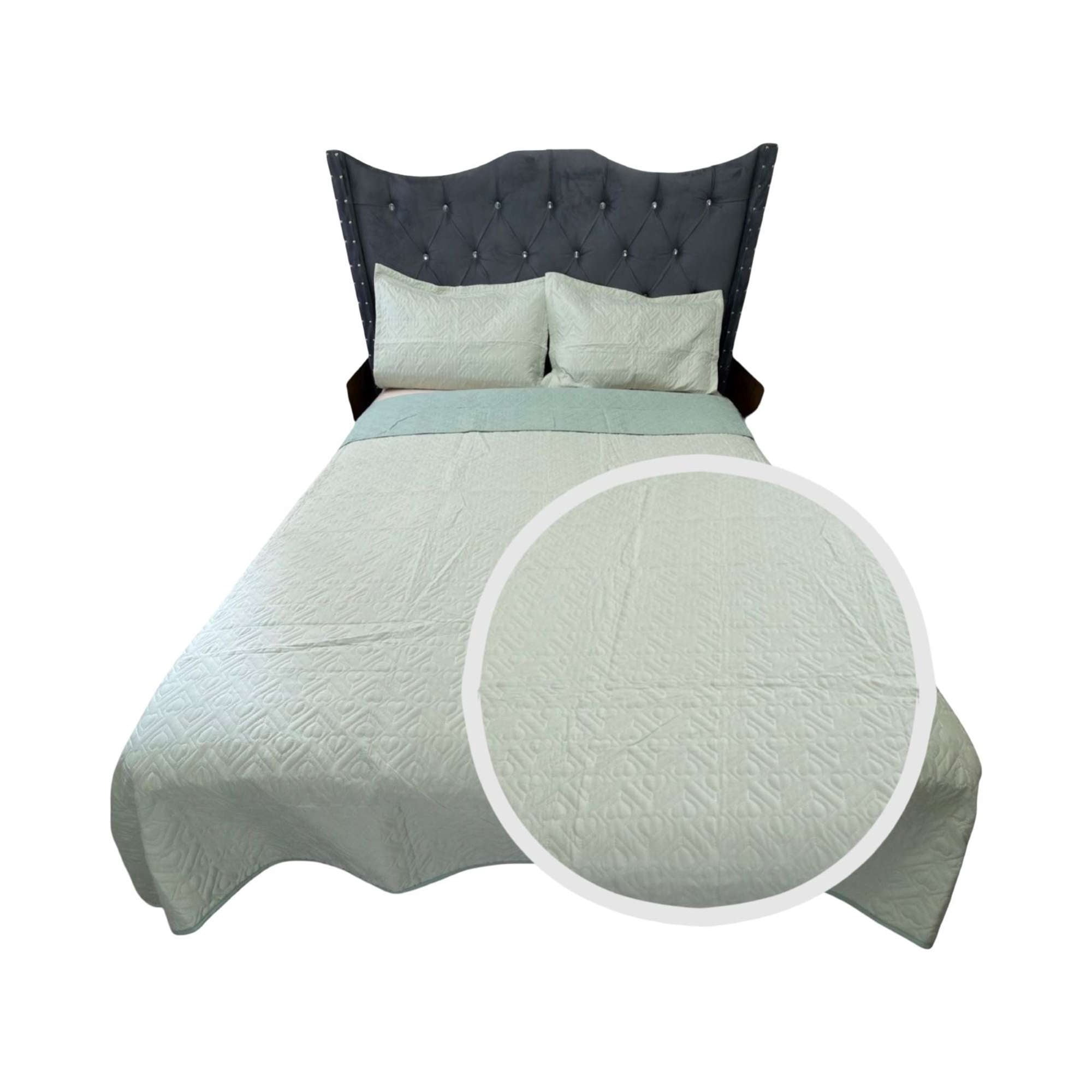Iiimussa - Quilt Colcha De Lujo Verano Delgado King Verde Menta