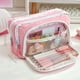 thumbnail image 3 of Pencil Case, Stationery Bag, Pencil Case, Large Capacity And Handheld Pencil Case, Stationery Case, Cosmetic, Portable Gift, Suitable For Office, School, Teenagers, Girls, Boys, Men, Women, Adults, 3 of 4