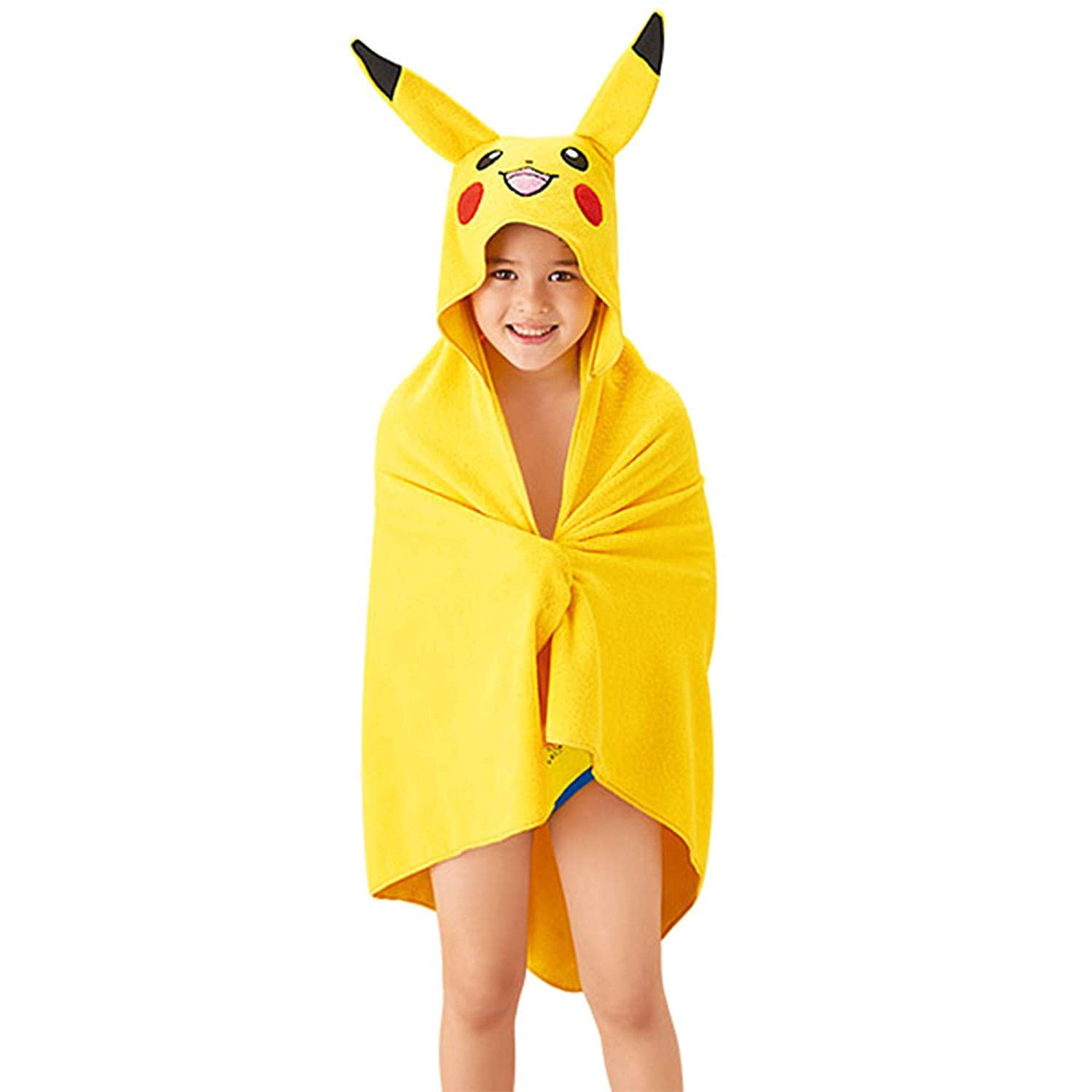 Toalla Con Capucha Franco Kids, Pokémon Pikachu, Algodón, 24 X 50