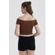 thumbnail image 3 of Polera Mujer Escote Bardot Café Oscuro, 3 of 4