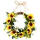 thumbnail image 3 of Corona De Verano De Girasol Artificial, Corona De Flores Falsas Decorativas De 13,8 Pulgadas, 3 of 5