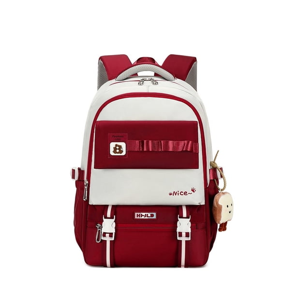 Waterproof Teenage Bookbag Resistant to dirt Nylon Rucksack Fashion Girl Backpack Women School Bag High School Schoolbag Black