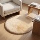 thumbnail image 2 of REGALWOVEN Alfombra Cuadrada Suave y Peluda, Alfombras de Dormitorio Ultra Esponjosas, Alfombra Peluda Antideslizante para Tocador, Guardería, Habitación Beige Amarillo 28" x 28", 2 of 7