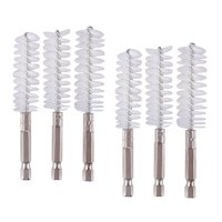 Magideal - Cepillo De Material Acero Inoxidable De 6 Piezas En Tamaños Cepillo De Limpieza De Material Acero Inoxidable De Alambre Con Vástago Hexagonal Nylon