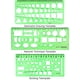 thumbnail image 2 of Get Creative with BetyBedy's 11pcs Clear Green Geometric Drawing Templates and Drafting Stencils Measuring Tools with Zipper Bag - Perfect for Architecture, Office, Studying, Designing and Building, 2 of 4