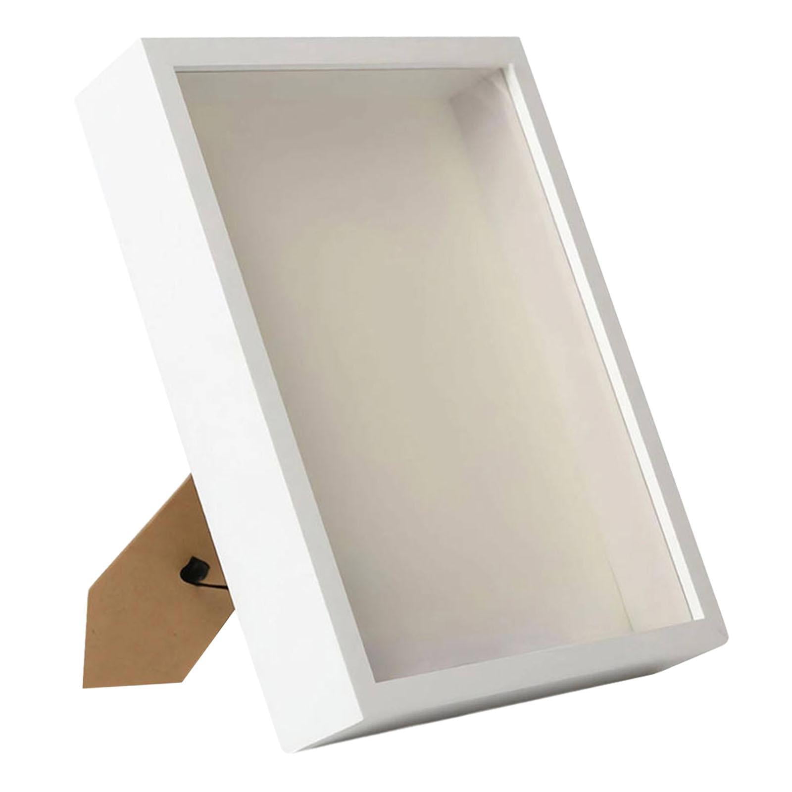 Bothyi - Caja De Sombra Para Manualidades, Marco De Madera, Vitrina Grande Para Medallas De Fotos De Boda, Color Blanco