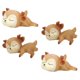 thumbnail image 1 of 4x Adornos De Cervatillo Decoración De Animales De Silicona 2x Style04 Y 2x Style05, 1 of 5